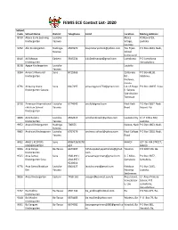 FEMIS ECE Contact List- 2020