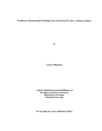 Preliminary Hydrodynamic Modeling of the Steep Rock Pit Lakes, Atikokan, Ontario