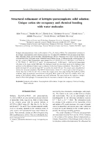 Structural Refinement of Köttigite–Parasymplesite Solid Solution