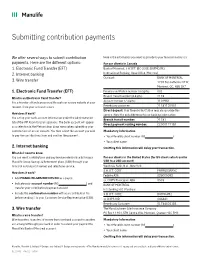 Submitting Contribution Payments