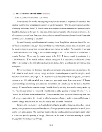 XI. Band Theory and Semiconductors I