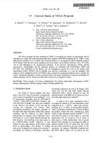 66 Current Status of VEGA Program