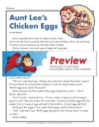 Aunt Lee's Chicken Eggs