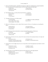 Chapter 20: Cardiovascular System: the Heart