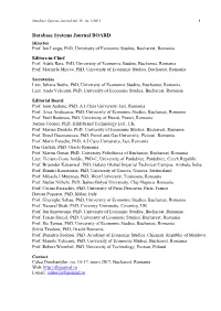Database Systems Journal BOARD Director Prof
