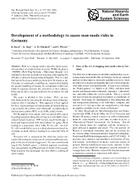 Development of a Methodology to Assess Man-Made Risks in Germany