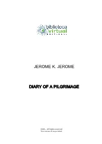 Jerome K. Jerome Diary of a Pilgrimage