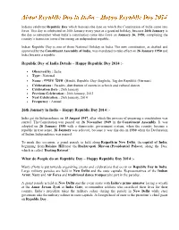 Republic Day of India Details – Happy Republic Day 2014