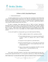 A Primer on DOJ's Swiss Bank Program