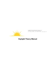 Daylight Theory Manual Daylight Theory Manual Table of Contents Daylight Theory Manual
