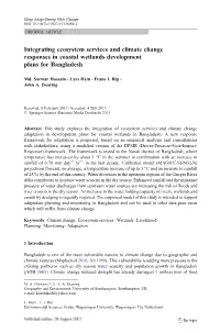 Integrating Ecosystem Services and Climate Change Responses in Coastal Wetlands Development Plans for Bangladesh
