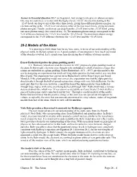 Section 28-2: Models of the Atom