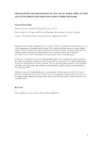1 Privatization and Restriction of the Use Of
