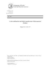 'A New Subfamilial and Tribal Classification of Restionaceae