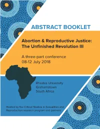 Abstract Booklet