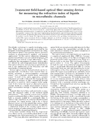 Evanescent Field-Based Optical Fiber Sensing Device for Measuring The