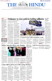 Ordinance to Clear Path for Holding Jallikattu