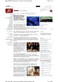 Page 1 of 3 BBC NEWS | Programmes | Analysis | Divorcing Europe