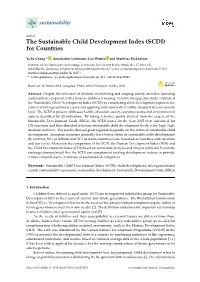 The Sustainable Child Development Index (SCDI) for Countries