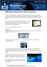 WG Diver Detection Sonar System