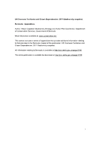 2011 Biodviersity Snapshot. Bermuda Appendices