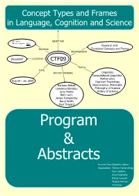 Concept Types and Frames in Language, Cognition and Science