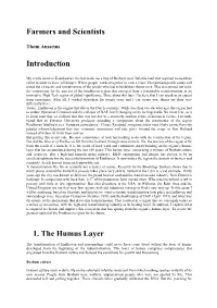 Farmers and Scientists Introduction 1. the Humus Layer