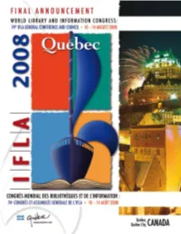 Final Announcement 2008