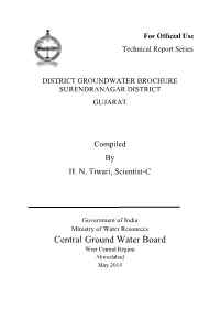 For Official Use Technical Report Series DISTRICT GROUNDWATER