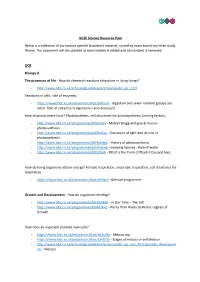GCSE Science Resource Pack Below Is a Collection of Curriculum Specific