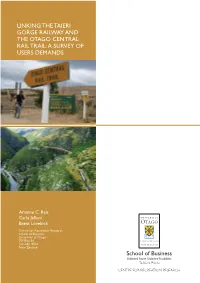 Linking the Taieri Gorge Railway and the Otago Central Rail Trail: a Survey of Users Demands