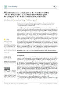 Multidimensional Conditions of the First Wave of the COVID-19 Epidemic in the Trans-Industrial Region