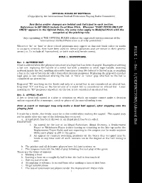 OFFICIAL RULES of SOFTBALL (Copyright by the International Softball Federation Playing Rules Committee)