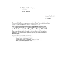 Philip Booth Papers