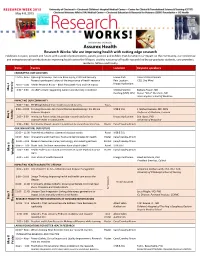 Research Works: We Are Improving Health with Cutting