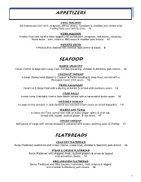 Appetizers Seafood Flatbreads