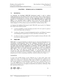 CHAPTER 3 HYDROLOGICAL MODELING 3.1 Introduction 3.2