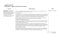 Swedish Cherry Hill Information in Response to Squire Park Comments