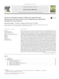 Temporal and Spatial Variations of Mesozoic Magmatism and Deformation in the North China Craton: Implications for Lithospheric Thinning and Decratonization