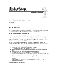 The Official Robosapien Hacker's Guide 255 Pages