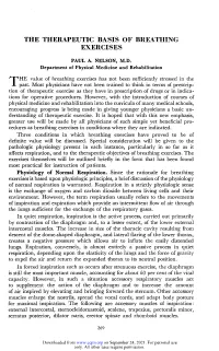 The Therapeutic Basis of Breathing Exercises