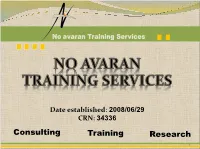 Training Consulting Research