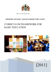 Curriculum Framework for Basic Education