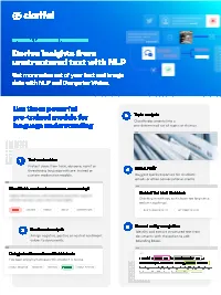 Derive Insights from Unstructured Text with NLP