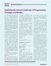 Exploring the Current Landscape of Programming Paradigm and Models