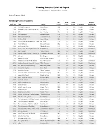 Reading Practice Quiz List Report Page 1 Accelerated Reader®: Thursday, 05/20/10, 09:41 AM