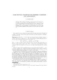 Some Spectral Sequences for Filtered Complexes and Applications