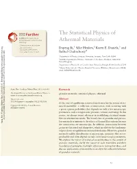 The Statistical Physics of Athermal Materials