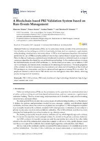 A Blockchain Based PKI Validation System Based on Rare Events Management