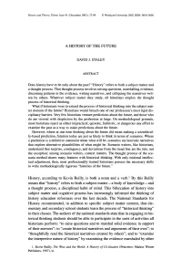 A History of the Future David J. Staley